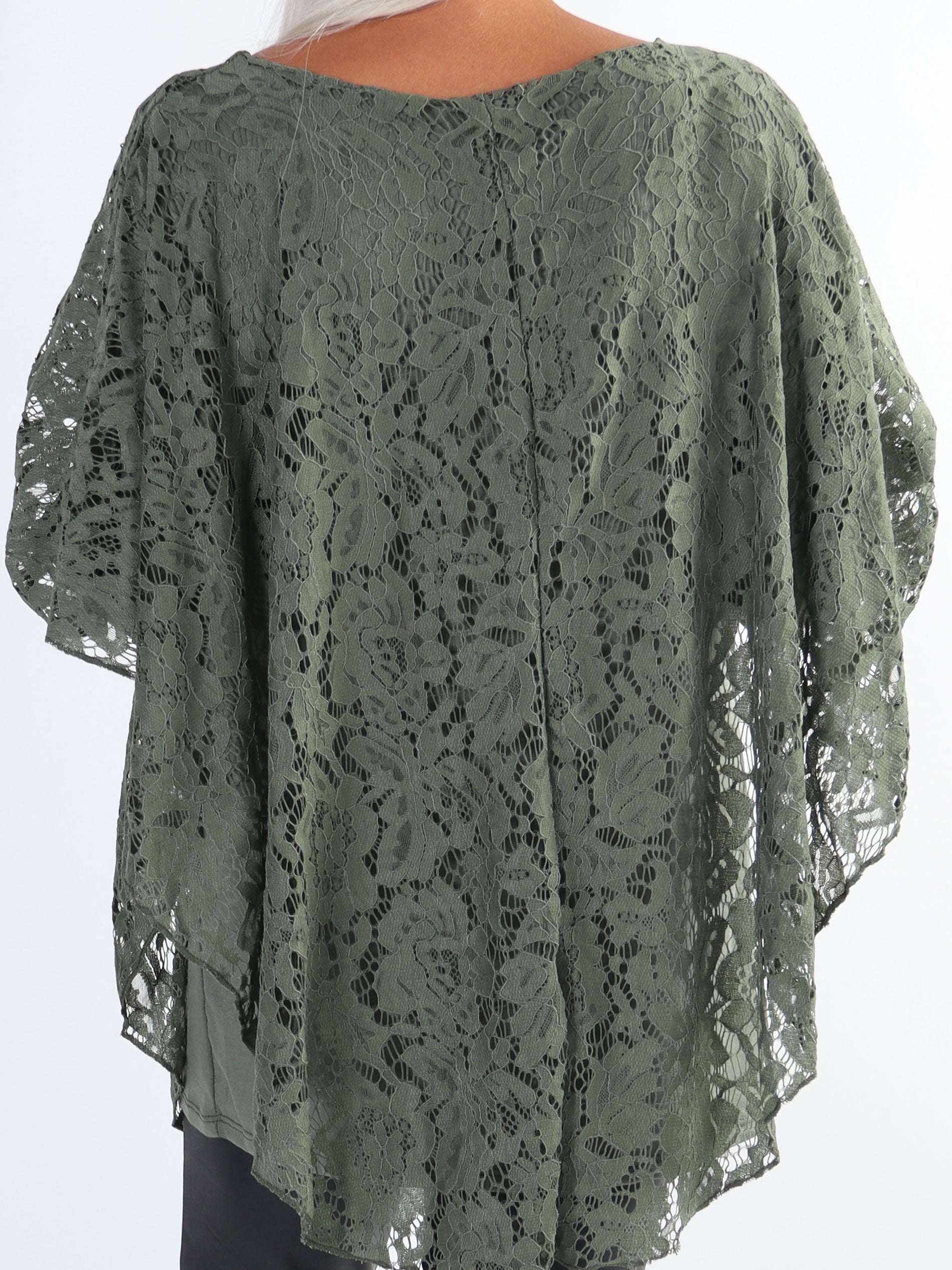 Kenya Lace Shirt - Plus size tunika med spetslager